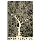 Washington DC Street Map Canvas Frames Wall Art